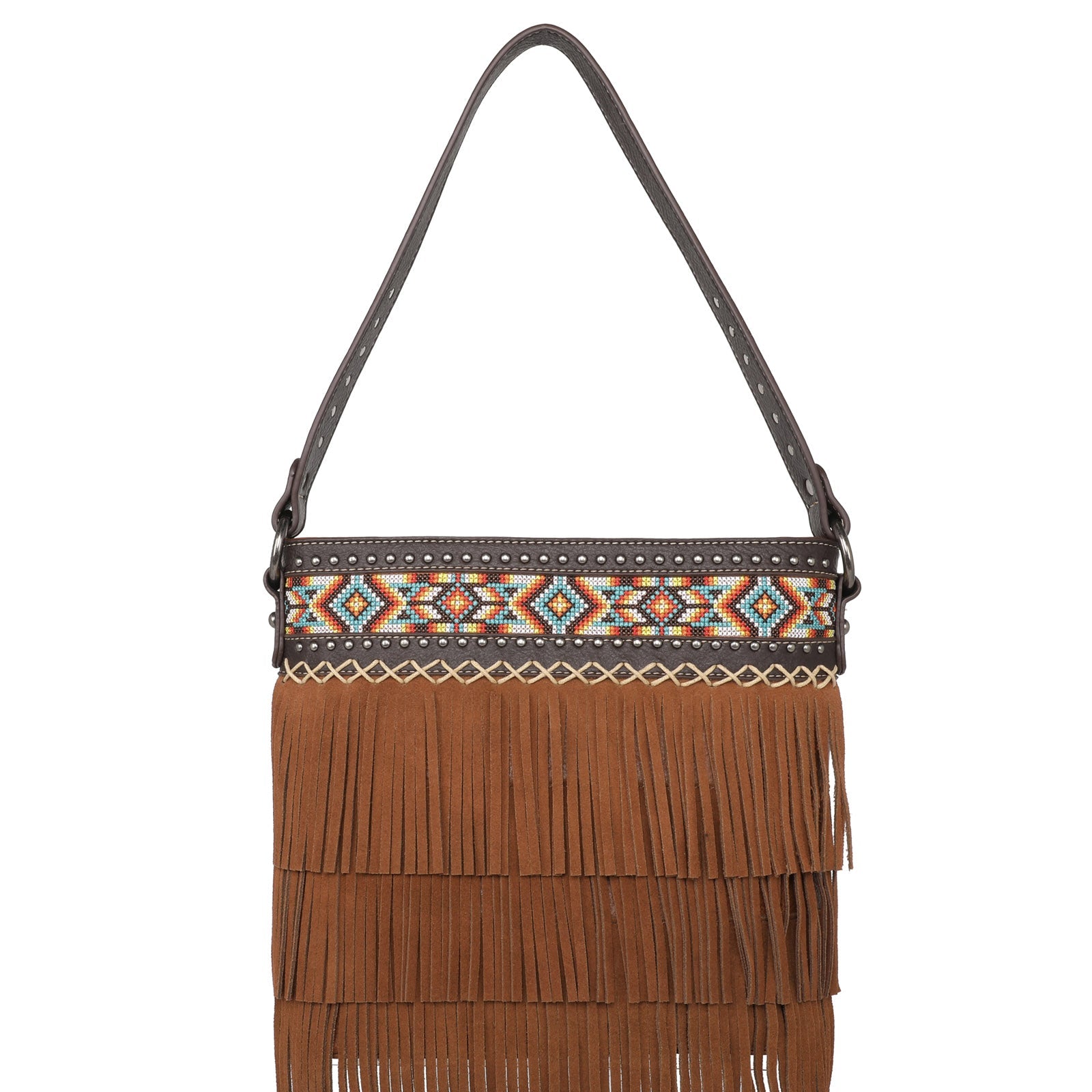 Montana West Aztec Tiered Fringe Collection Concealed Carry Hobo - Cowgirl Wear