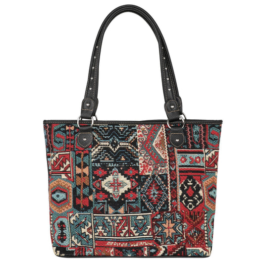 Montana West Western Pattern Print Canvas Tote Bag - Cowgirl Wear