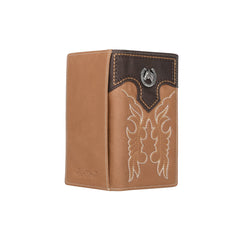 Montana West Genuine Leather Embroidered  Men's Wallet Assortment Colors - Cowgirl Wear