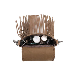 Montana West Genuine Leather Tooled Collection Fringe Crossbody - Cowgirl Wear