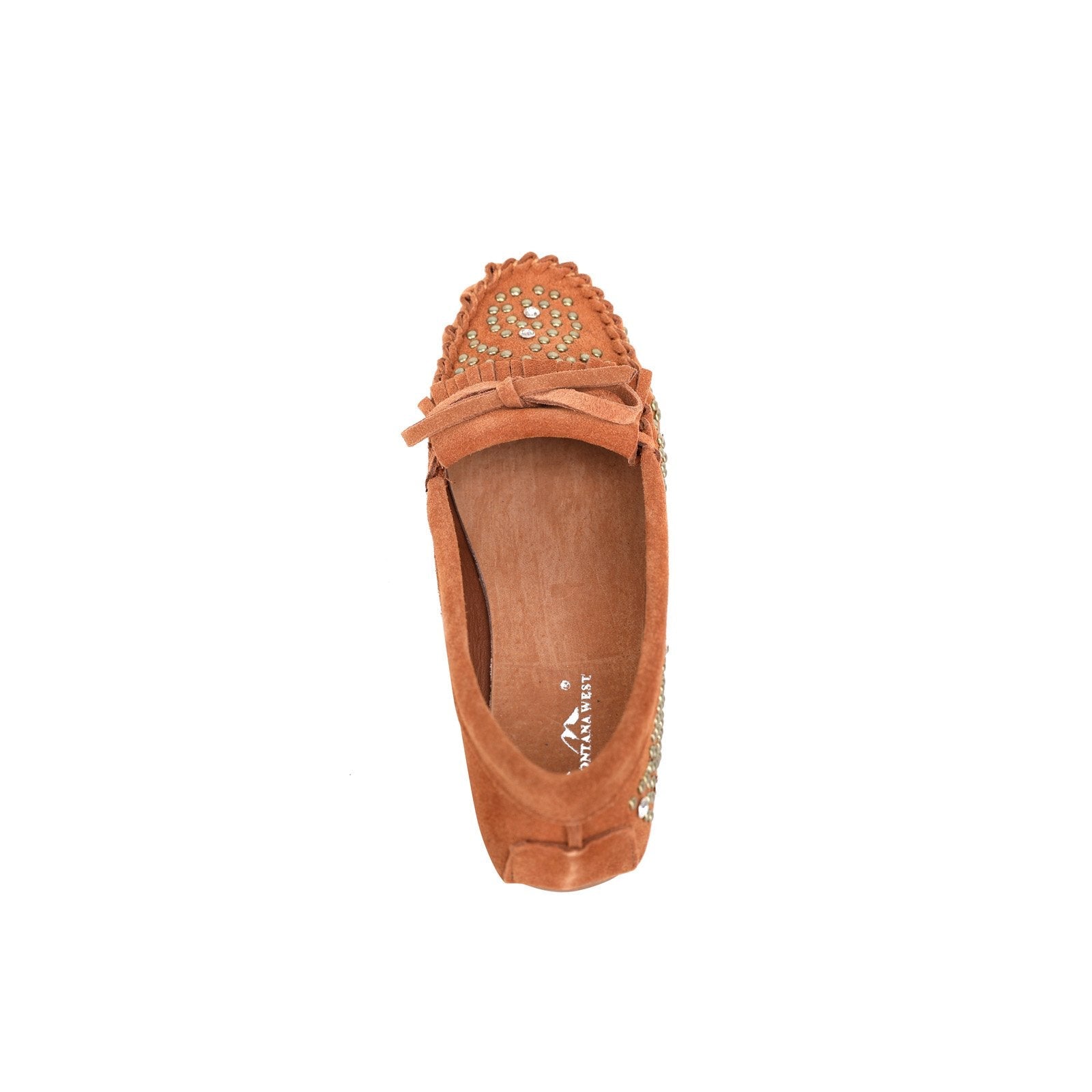 Leather Suede Moccasin Slipper Studs Accents - Cowgirl Wear