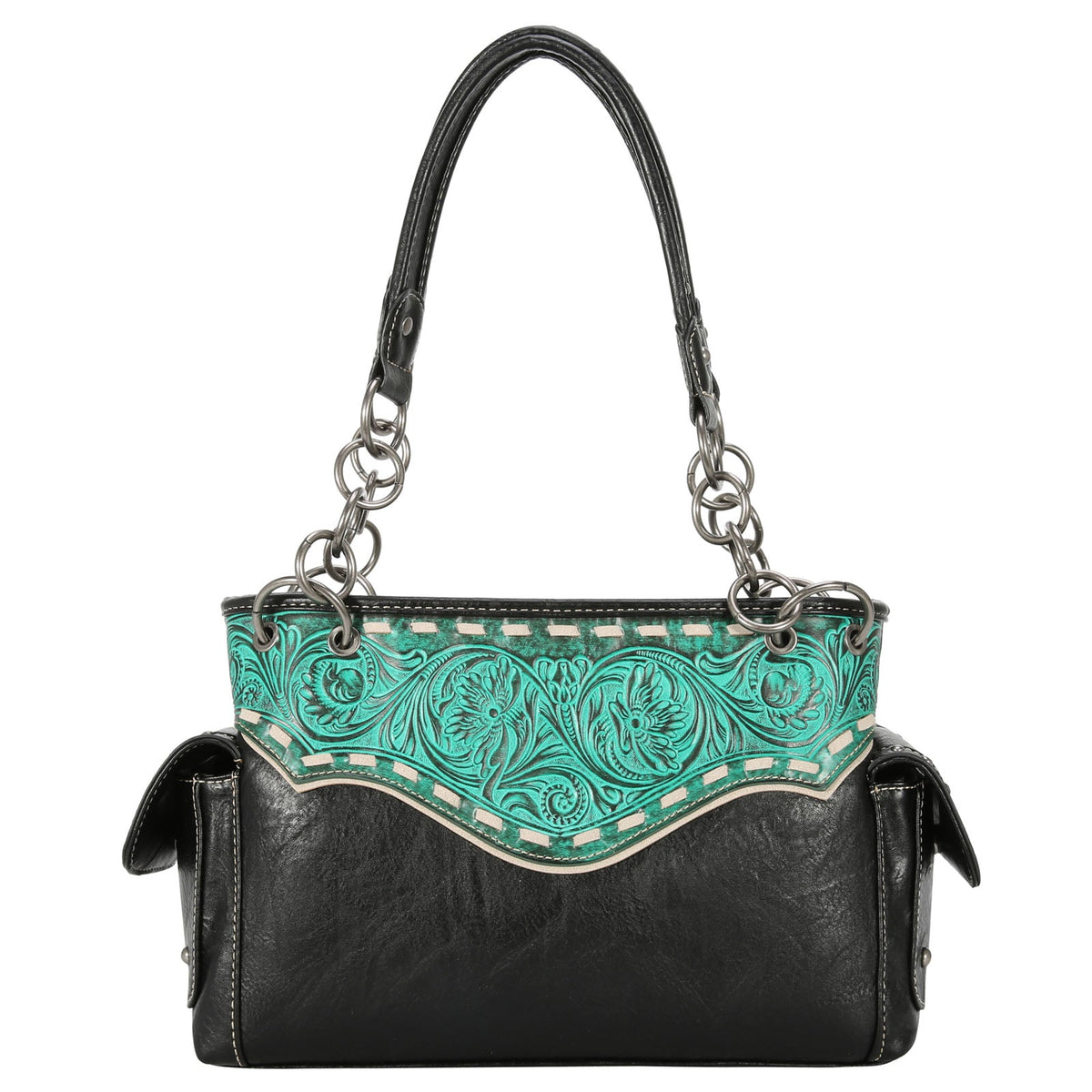 Trinity Ranch Tooled Collection Concealed Carry Satchel - Cowgirl Wear