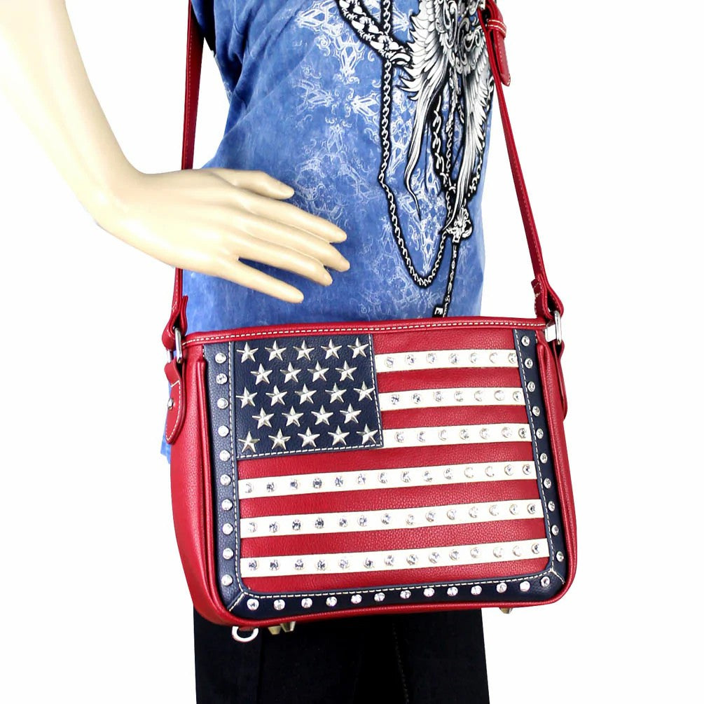 Montana West Purse American Pride Concealed Carry Crossbody Bag For Women - Cowgirl Wear