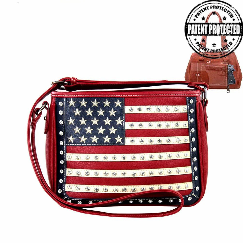 Montana West Purse American Pride Concealed Carry Crossbody Bag For Women - Cowgirl Wear