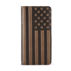 Patriotic Collection Men's Bifold Long PU Leather Wallet - Cowgirl Wear