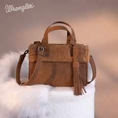 Wrangler Faux Shearling Tote Bag