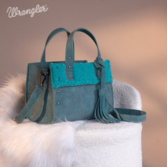 Wrangler Faux Shearling Tote Bag