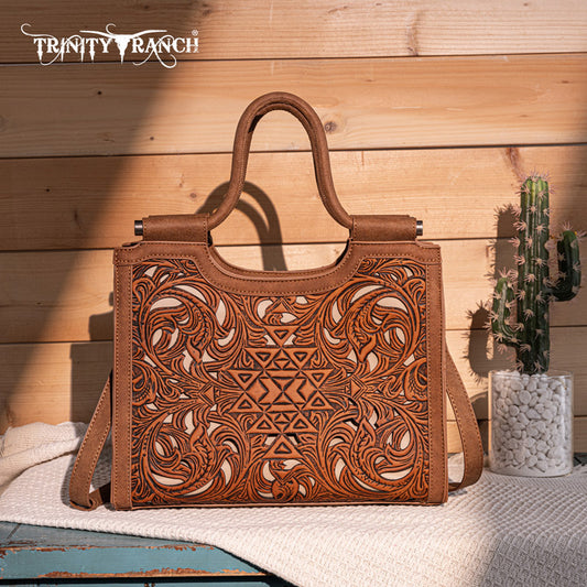 Trinity Ranch Tooled Tote Carry Bag