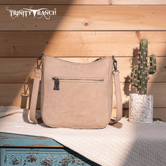 Trinity Ranch Floral Aztec Tooled Crossbody