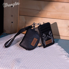 Wrangler Embroidered Boot Scroll Crossbody Purse Set