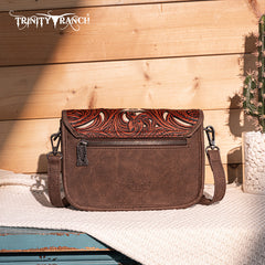 Trinity Ranch Floral Aztec Tooled Crossbody