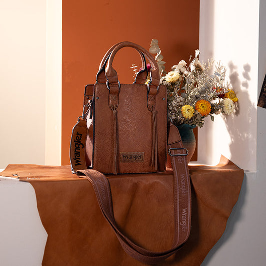 Wrangler Leather tassels Crossbody Bag