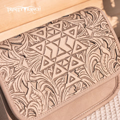 Trinity Ranch Floral Aztec Tooled Crossbody