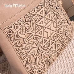 Trinity Ranch Floral Aztec Tooled Crossbody