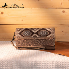 Montana West Tooled Embroidered Collection Wallet