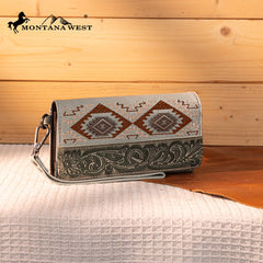 Montana West Tooled Embroidered Collection Wallet