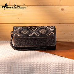 Montana West Tooled Embroidered Collection Wallet