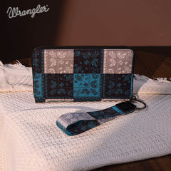 Wrangler Pailsey Printed Wristlet Wallet