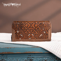 Trinity Ranch Floral Aztec Tooled Collection Wallet