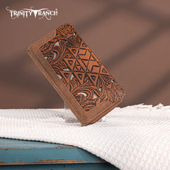 Trinity Ranch Floral Aztec Tooled Collection Wallet