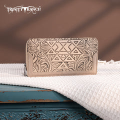 Trinity Ranch Floral Aztec Tooled Collection Wallet