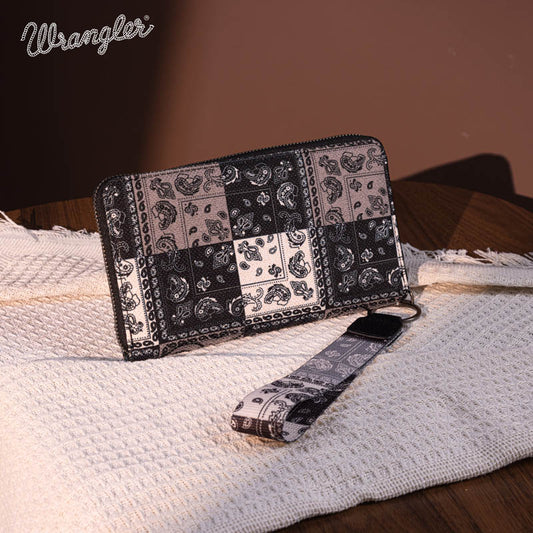 Wrangler Pailsey Printed Wristlet Wallet