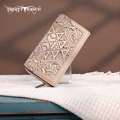 Trinity Ranch Floral Aztec Tooled Collection Wallet