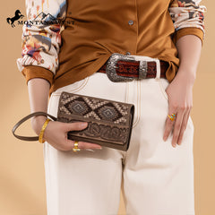 Montana West Tooled Embroidered Collection Wallet