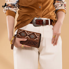Montana West Tooled Embroidered Collection Wallet