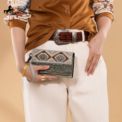 Montana West Tooled Embroidered Collection Wallet