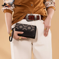 Montana West Tooled Embroidered Collection Wallet
