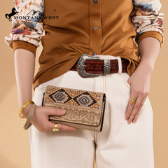 Montana West Tooled Embroidered Collection Wallet