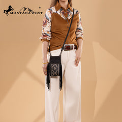 Montana West Tooled Collection Phone Crossbody Bag