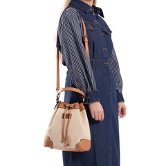 LEE Waxed Canvas Drawstring Hobo Bag/Crossbody