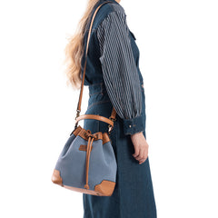 LEE Waxed Canvas Drawstring Hobo Bag/Crossbody