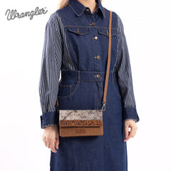 Wrangler Genuine Hair-On Cowhide Mini Crossbody