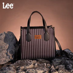 LEE Striped Canvas Tote Bag/Crossbody