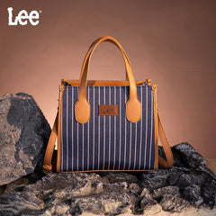 LEE Striped Canvas Tote Bag/Crossbody