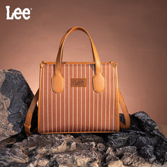 LEE Striped Canvas Tote Bag/Crossbody