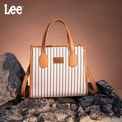 LEE Striped Canvas Tote Bag/Crossbody