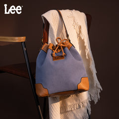 LEE Waxed Canvas Drawstring Hobo Bag/Crossbody