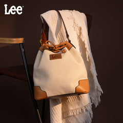 LEE Waxed Canvas Drawstring Hobo Bag/Crossbody