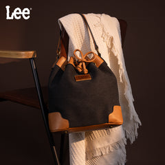 LEE Waxed Canvas Drawstring Hobo Bag/Crossbody