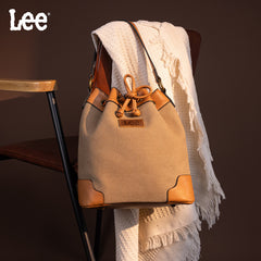 LEE Waxed Canvas Drawstring Hobo Bag/Crossbody