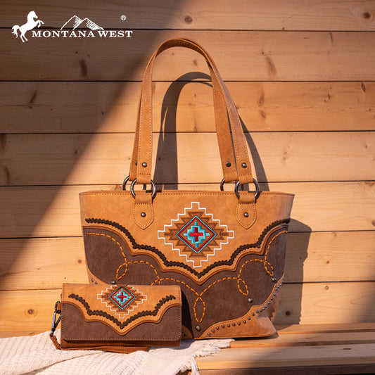 Montana West Aztec Concealed Carry Tote Set