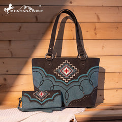 Montana West Aztec Concealed Carry Tote Set