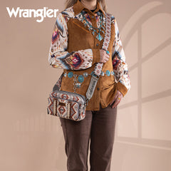 Wrangler Aztec Printed Crossbody Purse