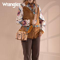 Wrangler Aztec Printed Crossbody Purse