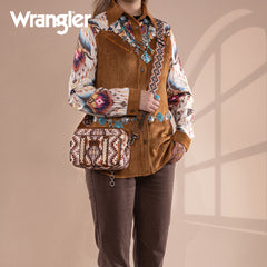 Wrangler Aztec Printed Crossbody Purse