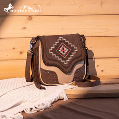 Montana West Aztec Fringe Crossbody Purse